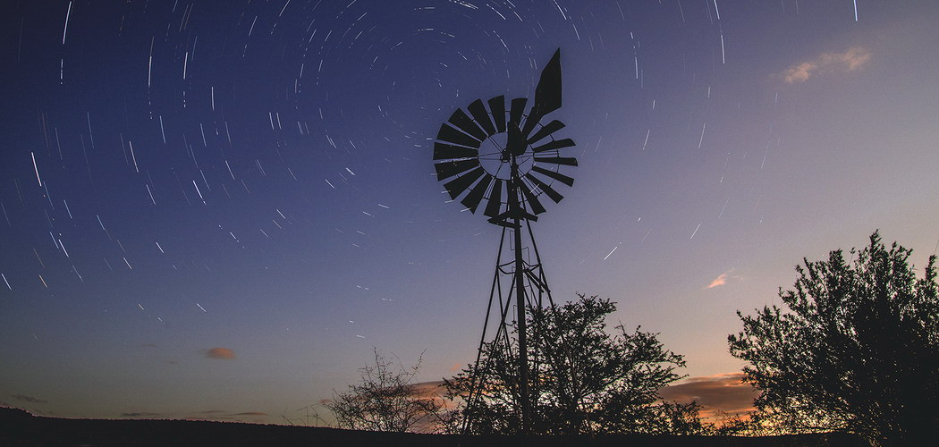 Windpump by night